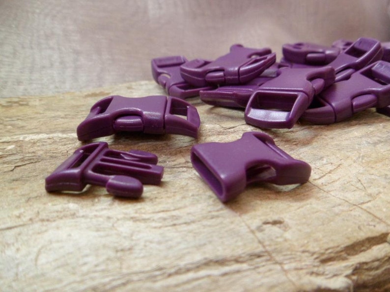 Click closure 11 mm, 4 or 10 plug-in caps, in purple image 4