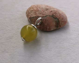 pendant with lime green jade