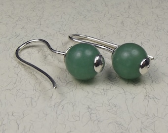 boucles d'oreilles avec une perle aventurine