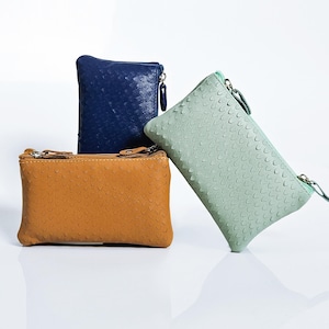 Estuche para llaves, mini billetera, bolsa para llaves, compartimento con cremallera, billetera, estuche