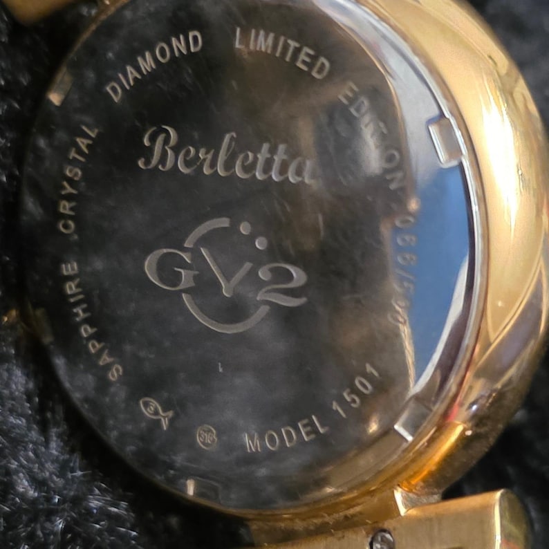 GV2 Gevril Berletta Diamond Watch Rose Gold Tone Swiss Quartz White Face 1501 image 5