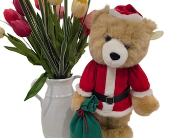 TELCO Animated The Original Holly Bear 1993 Christmas Santa Musical No movement
