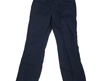 1990s Polo Ralph Lauren Black Corduroy Pants With Velvety- Wide