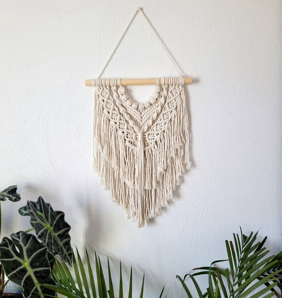 Tapestry Wall Hanger Woven Simple Tassel Art Flags Handbag Holder