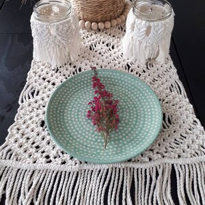 Tischdecke Makramee Läufer aus Baumwollseil Dekor NEU Handgemachte Tischläufer Tischdecke Makramee Läufer aus Baumwollseil Dekor NEU Handgemachte Tischläufer