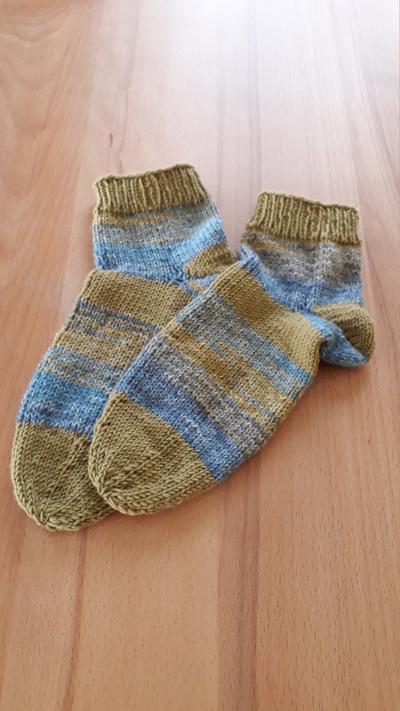 Wool socks hand knitted