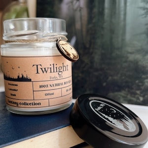 Town of Forks-100% soywax candles-bookish and literary inspired candles-bookish candles-Soy Wax Scented Candle- Book inspired candles