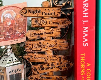 Standing Wooden Signposts, laser engraved, literary places inspired by literature,book merch, bookish merch