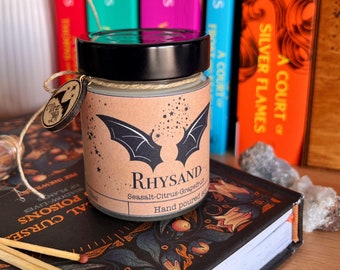 Rhysandss inspired soy wax candle-100% soy wax candles-Bookish and Literary Inspired candle-Vegan Candles-bookish inspired candles