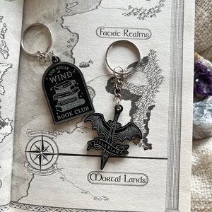 Bookish keychains, Bookish keyrings, bookish merch, book merch, bookish gifts, booklover gifts, acrylic keyrings