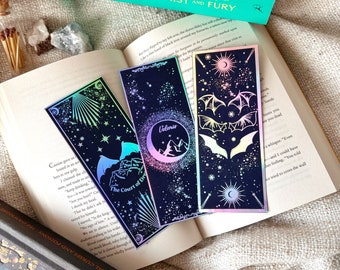 Bat Boys Bookmarks, bookmarks, holograpic bookmarks, bookmarks set, bookish merch, bookish gifts, bookmerch, fantasy bookmarks