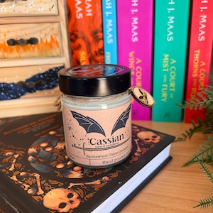 Cassian Bookish Candle, 100% soy wax candles-Bookish and Literary Inspired candle-book inspired candles -Vegan Candle