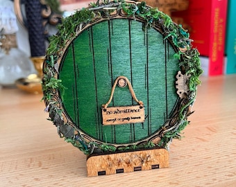 Mini wooden door, mini fantasy door, Miniature fantasy door, personalised gift, Booknook decor, wooden fairy door, bookish merch,bookish