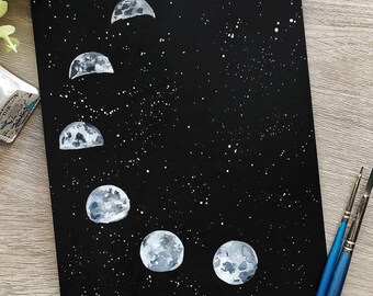Phases of Moon - Black Paper Journal – Nigarish