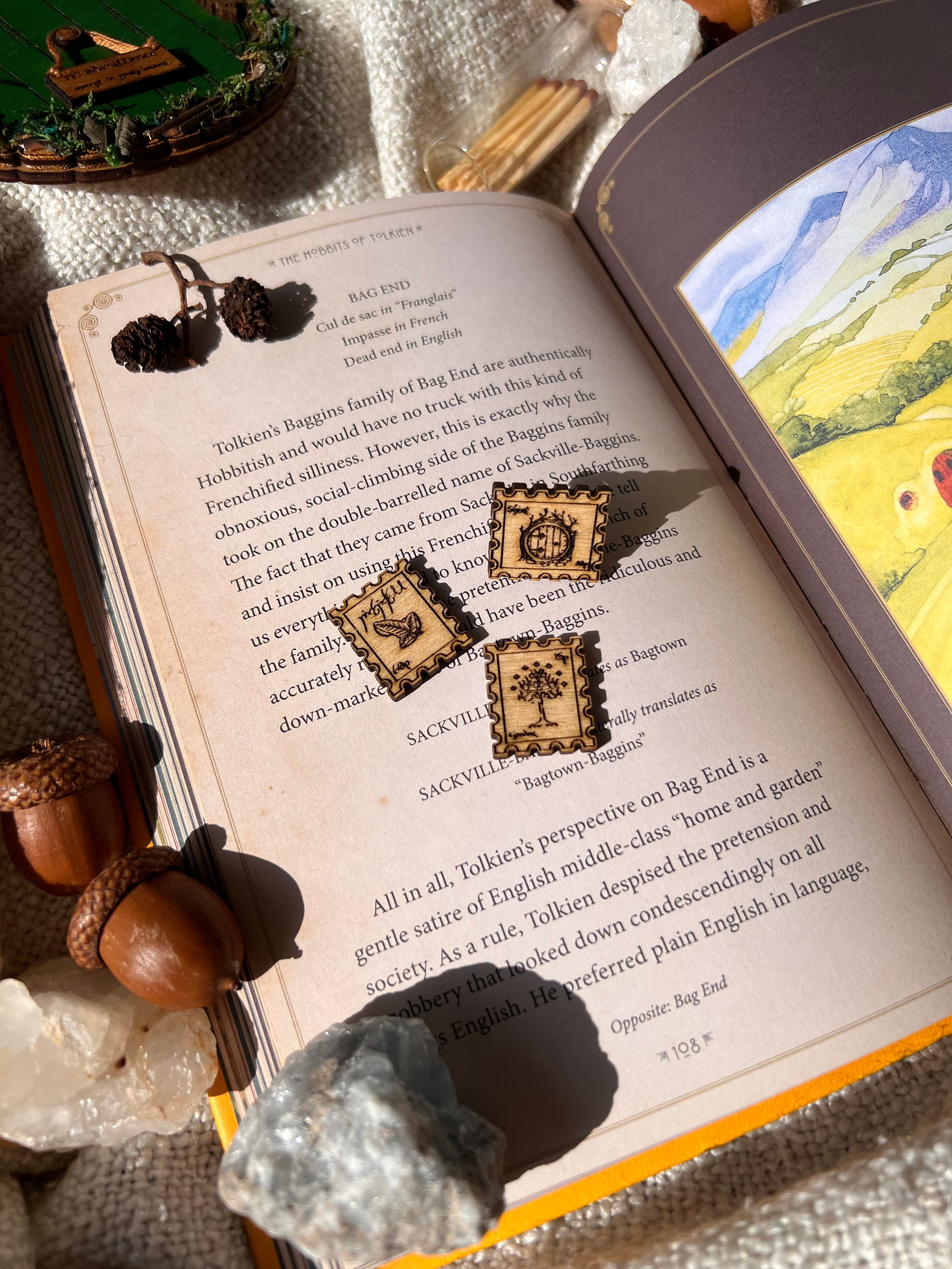 Bookish wooden pins- Wooden Pins - Wooden handmade pin- cottage core pin - handmade pins- wooden handmade pins-wooden badges