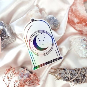 Holograpic transparent sticker | clear sticker | laptop sticker | journal sticker | aesthetic sticker | sticker flake | die-cut sticker