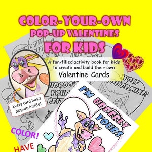 Colorea tu propio San Valentín emergente para niños