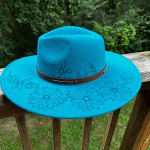 Daisy Days – Custom Floral Wide Brim Fedora