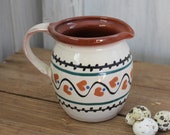 Jug Bunzlau Ceramic Hearts Country House