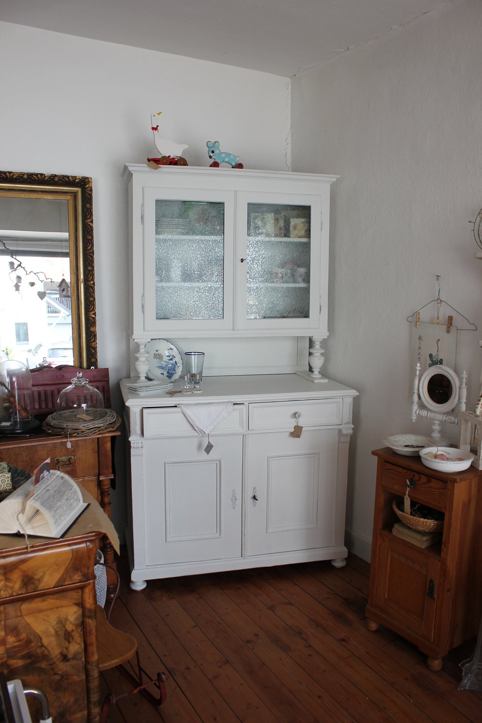 Büffet Küchenschrank Gründerzeit antik shabby chic weiß | Etsy