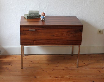 vintage cabinet TV phono chrome walnut design