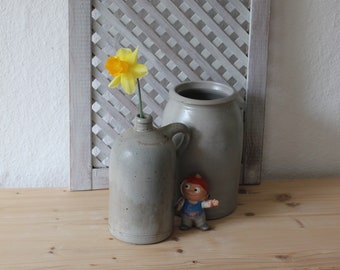 vintage stoneware bottle jug gray country house cottage