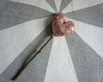 sequin heart wand