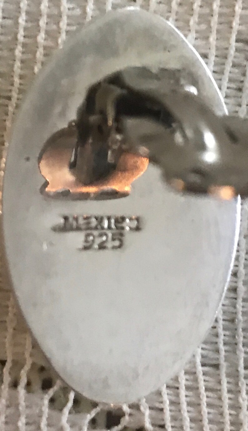 Vintage Mexican Sterling Silver Ribbed Clip On Earrings