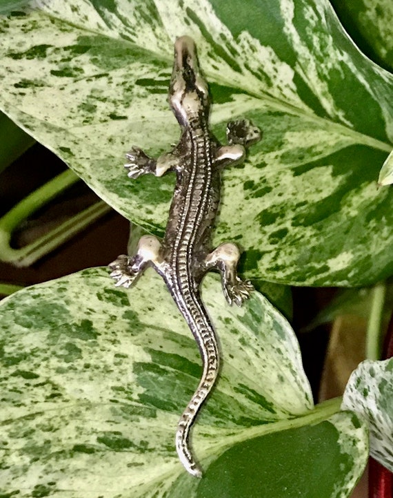 Vintage Sterling Silver Lizard/Reptile Brooch Pin