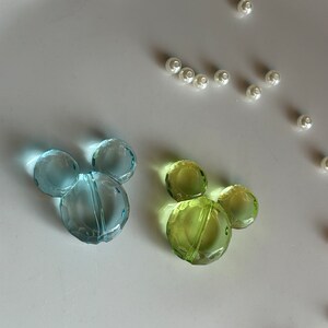 Pack of 5 mouse beads made of transparent acrylic image 7