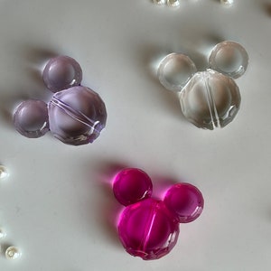Pack of 5 mouse beads made of transparent acrylic image 4