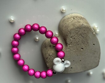 Bracelet de perles miracles avec éclat magique et perle de souris