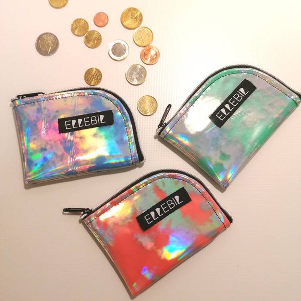 Small Holo Moneybag- handgefertigtes Upcycling Portemonnaie