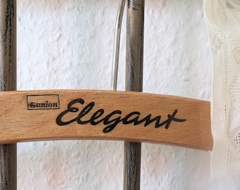 Vintage wooden clothes hanger Union Elegant advertising/advertisement - collector's item