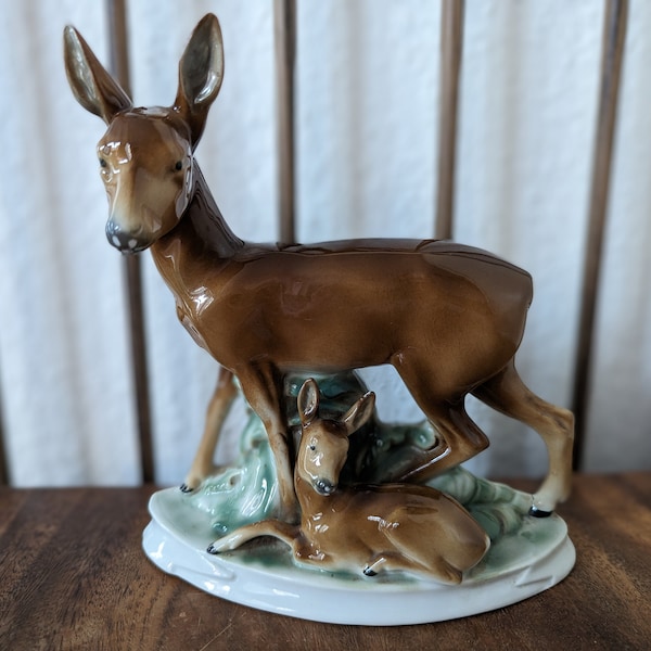 Vintage Porzellanfigur Rehe - Sammlerstück