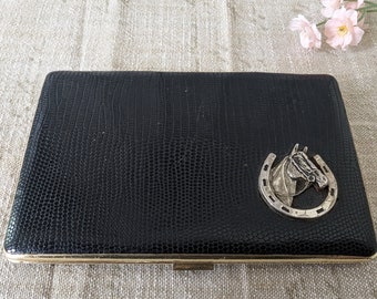 Vintage case with horse head and horseshoe - collector's item