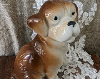 Ancien chien en porcelaine/figurine en porcelaine - objet de collection