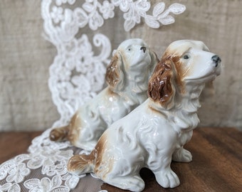 Figurines en porcelaine vintage chiens - setters