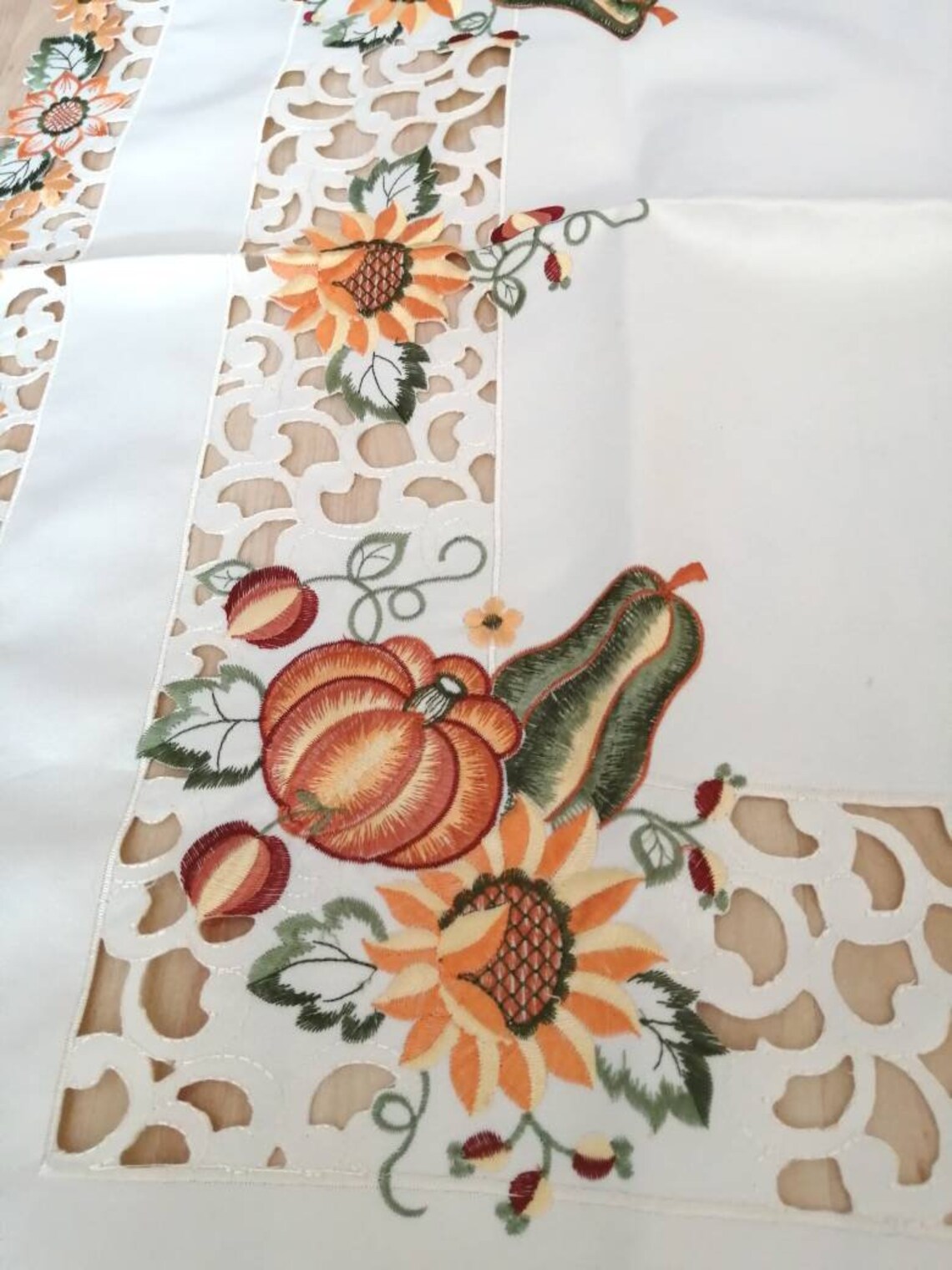 VINTAGE Tischdecke mit Herbstmotiven | Etsy