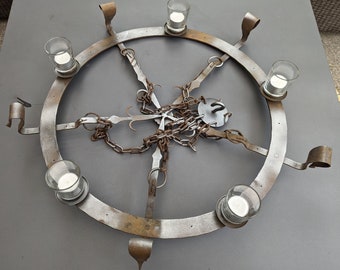 Ceiling Crown/Ceiling Light - Rustic Crown Wrought Iron