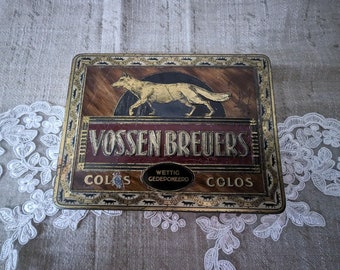 Vintage tin cigar box by Vossen Breuers around 1950 - collector's item