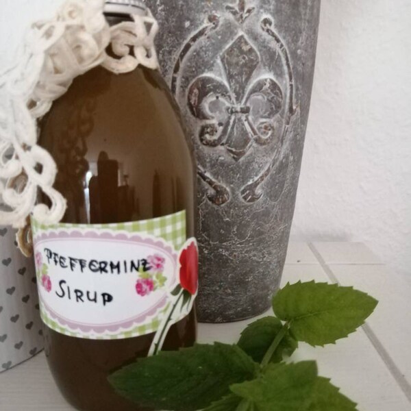 Hausgemachte Pfefferminz - Sirup