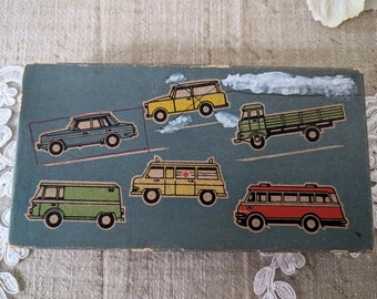 Car wooden puzzle/laying game from VEB Holzspielwaren Kinderland DDR