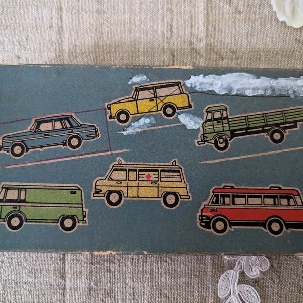 Auto Holz-Puzzle/Legespiel von VEB Holzspielwaren Kinderland DDR