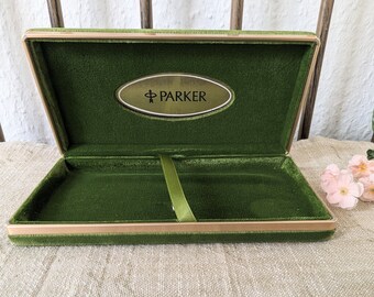 Vintage Parker case in velvet green - collector's item