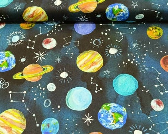 Cotton fabric combination fabric planets from 0.5 m American cotton space