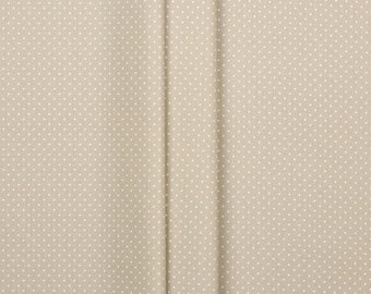 Cotton fabric coated with beige dots from 0.5 m