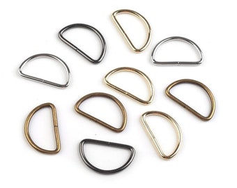 10 D-rings 30 mm half rings pocket rings