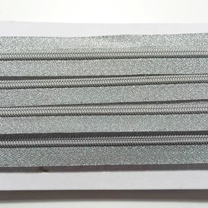 1 m zipper 5 mm silver + 2 zipper endless zipper spiral