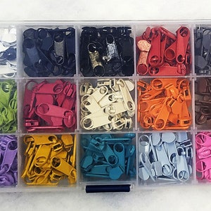 150 Zipper Schieber für 3mm Reißverschluss endlos Reißverschlüsse Zipper Box